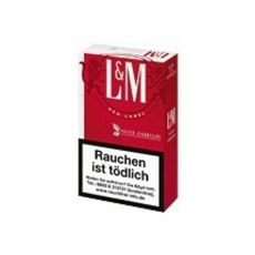 Schachtel L&M Filterzigarillos rot/red Label mit einem Packungsinhalt von 17 Zigarillos, L&M  Filterzigarillos rot/red Label Naturdeckblatt Stange mit 10 Packungen.