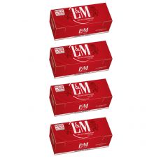 Gebinde L&M rot / red Extra 250 Zigarettenhülsen 1000 Stück. 4 Packungen mit je 250 Stück Filterhülsen L&M rot / red Extra 250.