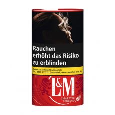 Pouch L&M Tabak rot/red Feinschnitt-Tabak 30g. L&M Tabak rot/red Päckchen 30g Tabak zum Drehen.