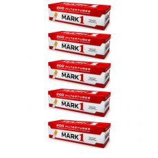 Gebinde Mark Adams No.1 rot / red 200   Zigarettenhülsen 1000 Stück. 5 Packungen mit je 200 Stück Filterhülsen Mark Adams No.1 rot / red 200.
