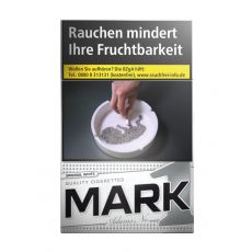 Schachtel Mark Adams No.1 Zigaretten white / weiss mit einem Packungsinhalt von 20 Filterzigaretten. Mark Adams No.1 Zigaretten white / weiss Stange mit 10 Packungen.