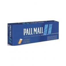 Packung Pall Mall blau / blue 200 Xtra Zigarettenhülsen mit einem Packungsinhalt von 200 Stück Filterhülsen Pall Mall blau / blue 200 Xtra.