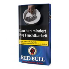 Pouch Red Bull Halfzware Shag Feinschnitt-Drehtabak 30g. Red Bull Halfzware Shag 30g Päckchen als Tabak zum Drehen.