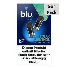 blu 2.0 Pod Polar Menthol Liquid 9mg/ml (2 Stück) - 5er Pack