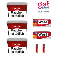 Break Tabak Rot 150g Eimer Sparset Big Box Extra Hülsen