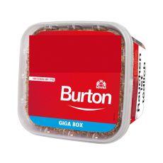 Eimer Tabak Burton Rot 4XL Giga Box. Roter Eimer mit weißem Burton Logo und Giga Box Aufschrift.