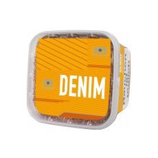 Eimer Tabak Classic Volume 245g. Gelber Eimer mit weißer Denim Aufschrift und Krone.