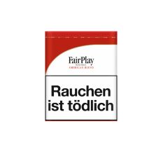 Dose Tabak Fair Play Red 50g. Rote-weiße Dose mit schwarzem Fair Play Logo und Warnhinweis.