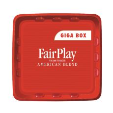 Eimer Tabak Fair Play Red 300g. Roter Eimer mit weißem Fair Play Logo und Giga-Box Aufschrift.