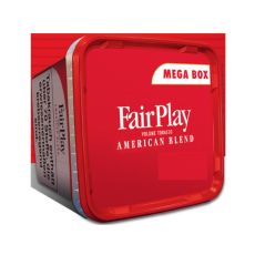 Eimer Tabak Fair Play Red 165g. Roter Eimer mit weißem Fair Play Logo und Mega-Box Aufschrift.