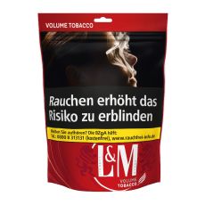 Beutel L&M Tabak ROT / RED GIGA Volumentabak 155g Tabak zum Stopfen.