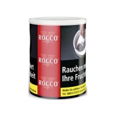 Dose Tabak Rocco Red. Rote Dose mit weißem Adler und Rocco Logo und Warnhinweis.