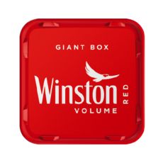 Eimer Tabak Winston Rot Giant Box. Großer roter Eimer mit weißem Winstion Logo und Red Aufschrift.