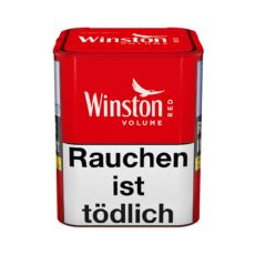 Dose Tabak Winston Rot M. Rote Dose mit weißem Winstion Logo und Red Aufschrift.