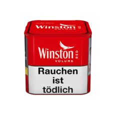 Dose Tabak Winston rot M 50g. Rote Dose mit weißem Winston Logo und Adler.