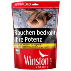 Beutel Winston Tabak rot / red XXXL Volumentabak 165g als Tabak zum Stopfen.