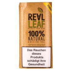 Pouch Real Leaf Natural Venus Tabakersatz. Braunes Päckchen mit grün-schwarzem Real Leaf Logo mit Blatt.