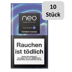 Stange Tabaksticks Club Switch. Wellenförmig lila-hellblau gestreifte Packung mit Neo Logo und 10 Stück Buttom.
