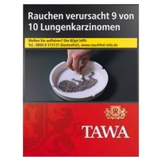 Schachtel Tawa Zigaretten rot / red Giga mit einem Packungsinhalt von 36 Zigaretten. Tawa Filterzigaretten rot / red Giga Stange mit 8 Packungen.