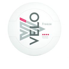 Dose Velo Kautabak Velo Freeze Extra-Strong 14g mit 20 Stück Chew Bags. 20 Stück Nikotin Pouches Velo Freeze Extra-Strong in der 14g Kunststoffdose.