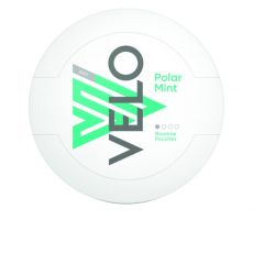 Dose Velo Kautabak Velo Polar Mint Easy 14g mit 20 Stück Chew Bags. 20 Stück Nikotin Pouches Velo Polar Mint Easy in der 14g Kunststoffdose.