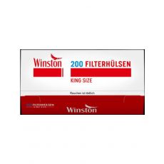 Packung Winston 200 King Size Zigarettenhülsen mit einem Packungsinhalt von 200 Stück Filterhülsen Winston King Size.