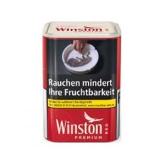 Dose Winston Tabak Premium rot / red Feinschnitt-Tabak 80g. Winston Tabak Premium rot / red 80g als Tabak zum Stopfen.