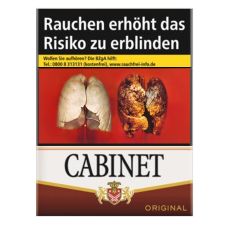 Schachtel Zigaretten Cabinet Original 23 Stück. Braun-weiße Packung mit Cabinet Wappen und Löwen.