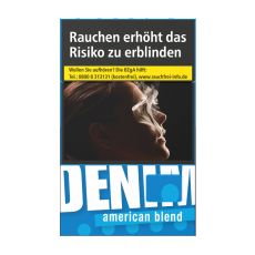 Schachtel Denim blau / blue mit einem Packungsinhalt von 20 Zigaretten. Denim Filterzigaretten blau / blue Stange mit 10 Packungen.
