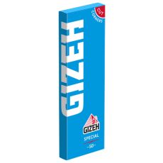 Packung GIZEH Zigarettenpapier Special blue/blau 50 Blatt. Heft mit 50 Blättchen Gizeh Special blue/blau Zigarettenpapier zum Drehen.