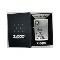 Schachtel Zippo Feuerzeug STATUE OF LIBERTY CHROME. Box Windfeuerzeug Zippo FREIHEITSSTATUE CHROME