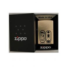 Schachtel Zippo Feuerzeug TUTANKHAMEN GOLD. Box Windfeuerzeug Zippo TUTANKHAMEN GOLD.