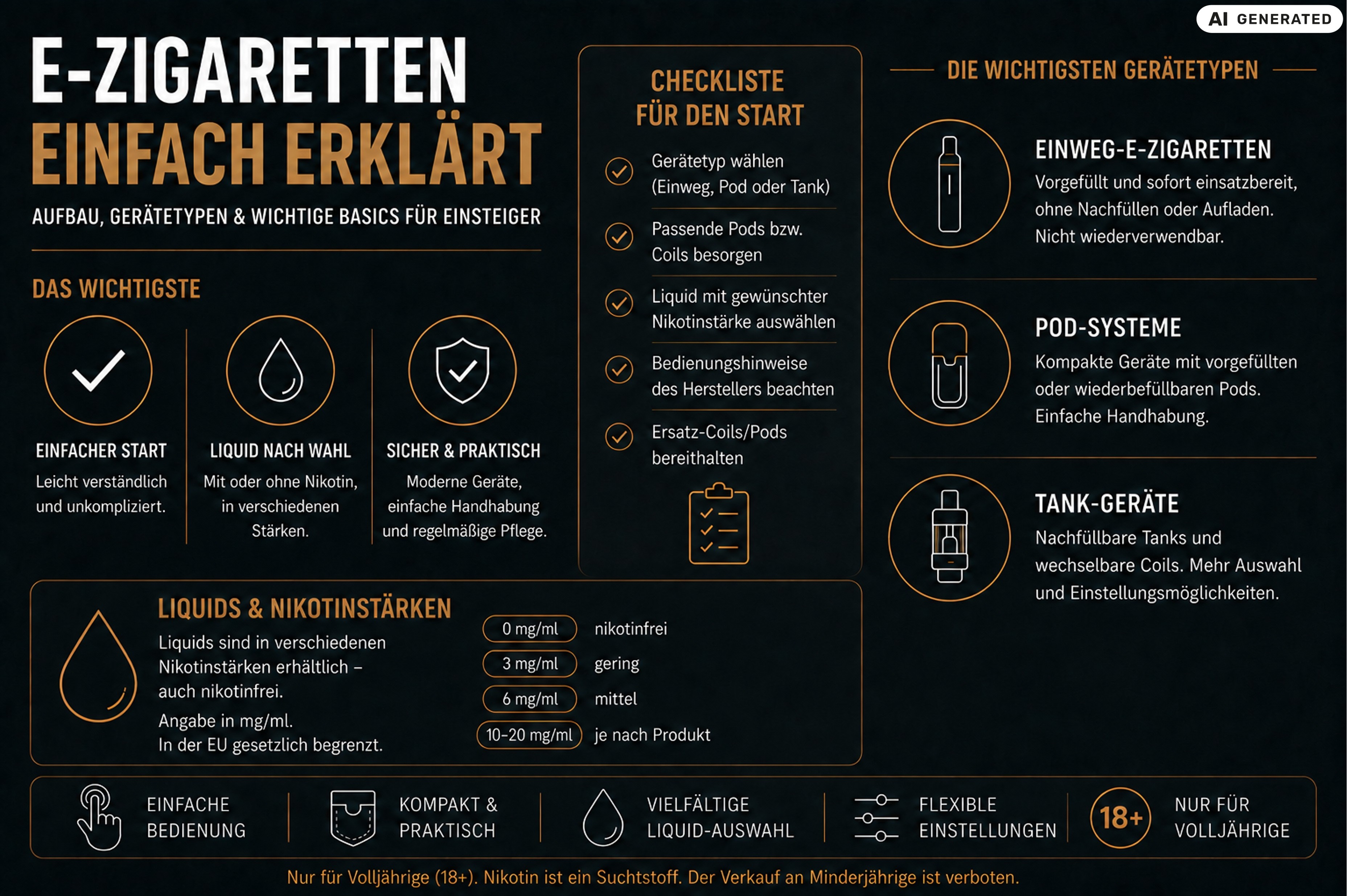 E-Zigarette für Einsteiger: Geräte, Pods & Liquids erklärt