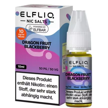 liquid wie elfbar Elfliq Dragon Fruit Blackberry online kaufen Vaping Geschmack:Menthol ELFBAR ELFX | Black