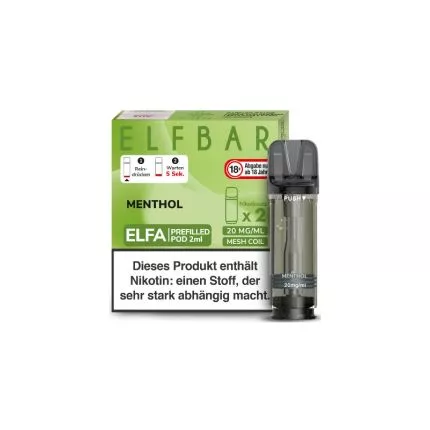 elfbar menthol liquid Elfa Pods günstig online kaufen 850mAh elfbar liquid elfliq Flavor:Mango Elfa Turbo Pods |