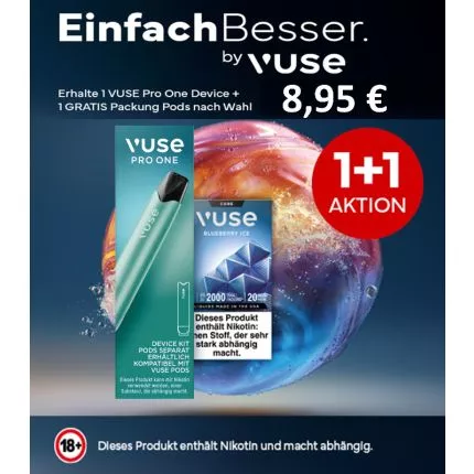 Vuse Pro One Aqua + Vuse Pods gratis online kaufen