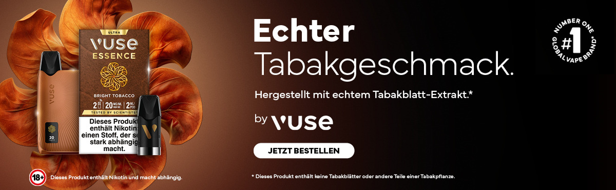 Vuse Ultra Pods Bright Tobacco und Vuse Ultra Device Copper bei getkapp