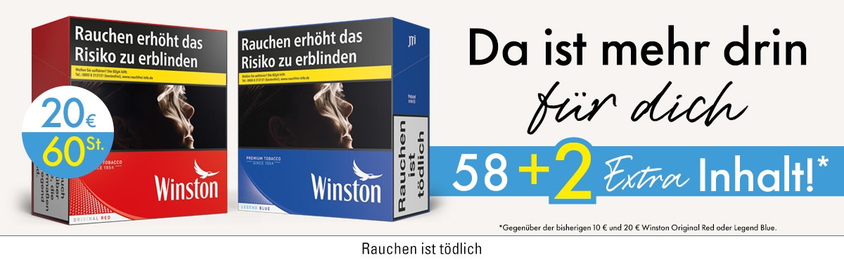 Winston Zigaretten Red und Blue bei getkapp