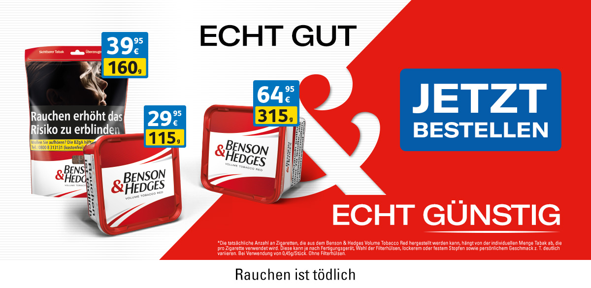 Benson & Hedges Tabak bei getkapp