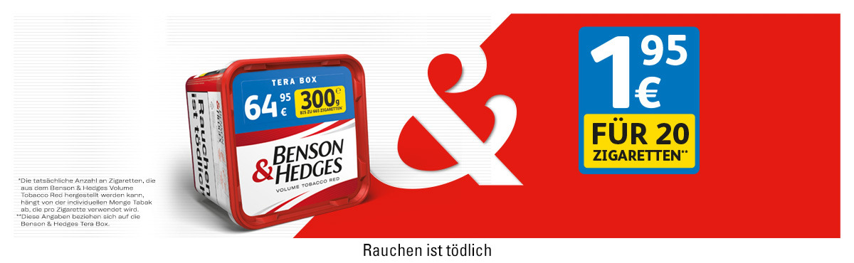 Benson & Hedges Tabak bei getkapp