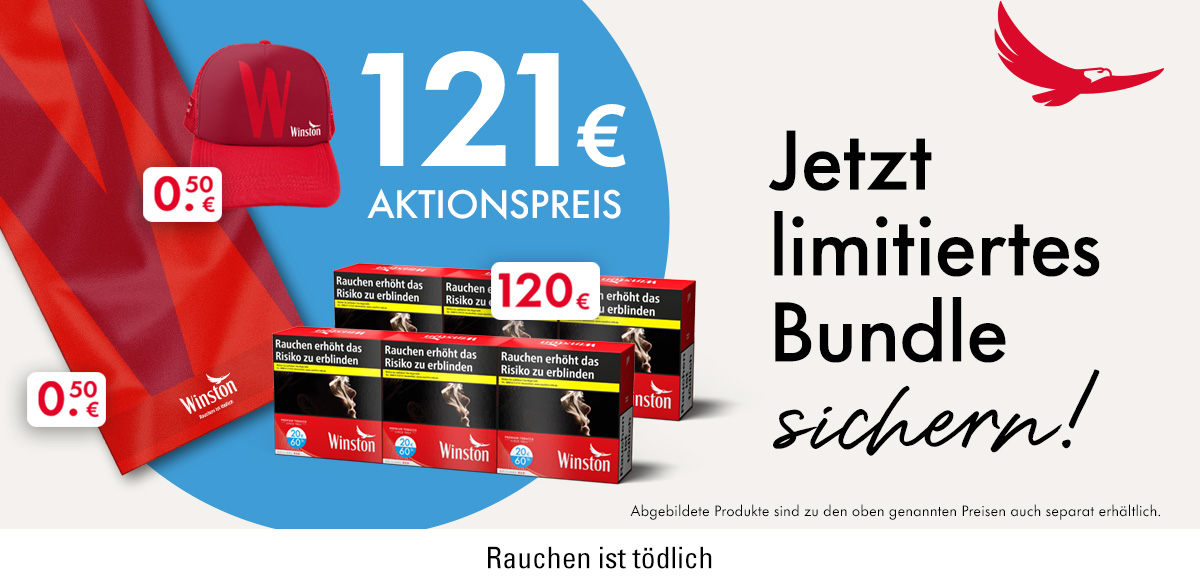 Winston Zigaretten Red 6XL Aktion bei getkapp