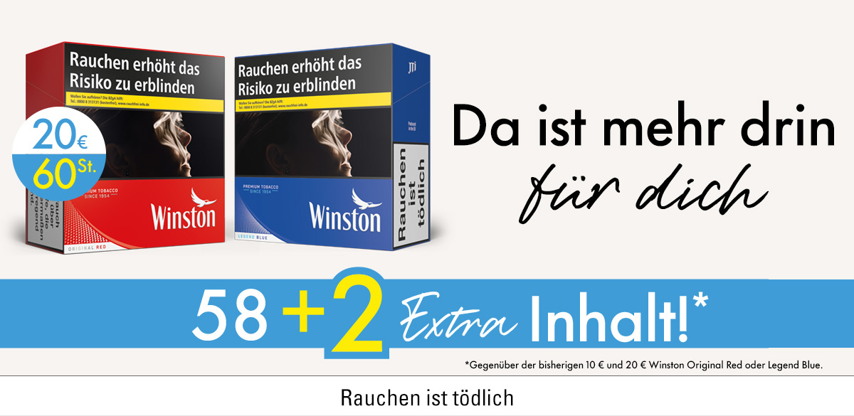 Winston Zigaretten Red und Blue bei getkapp