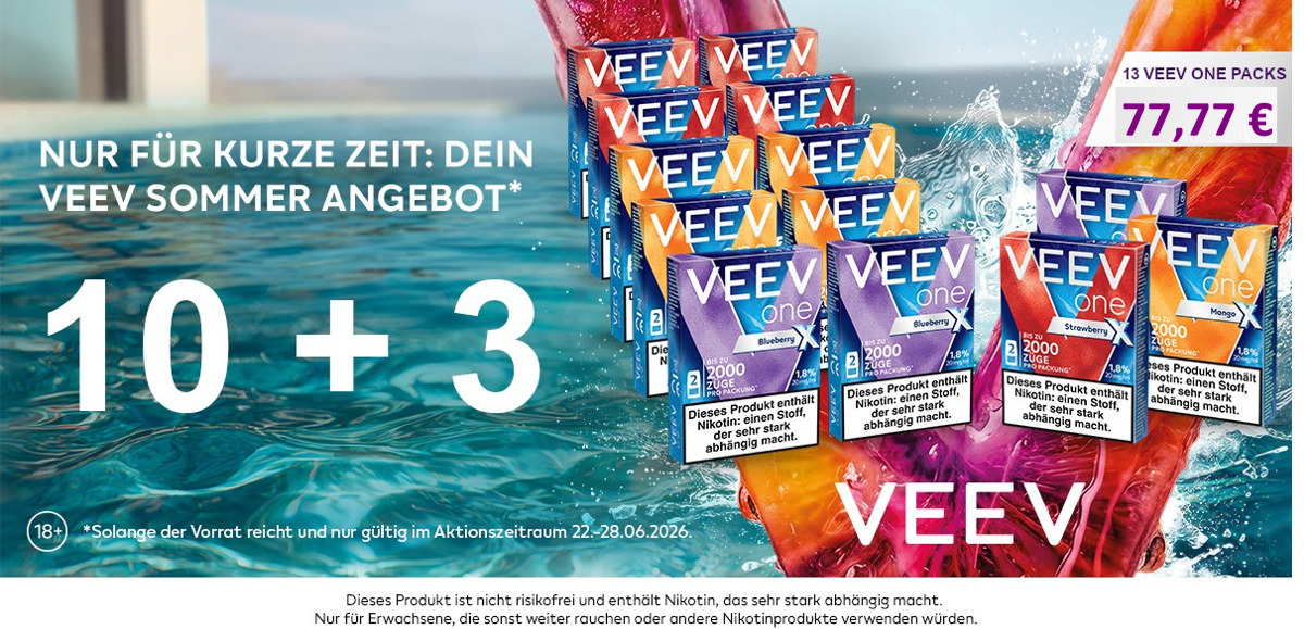 VEEV E-Zigarette Pods Aktion